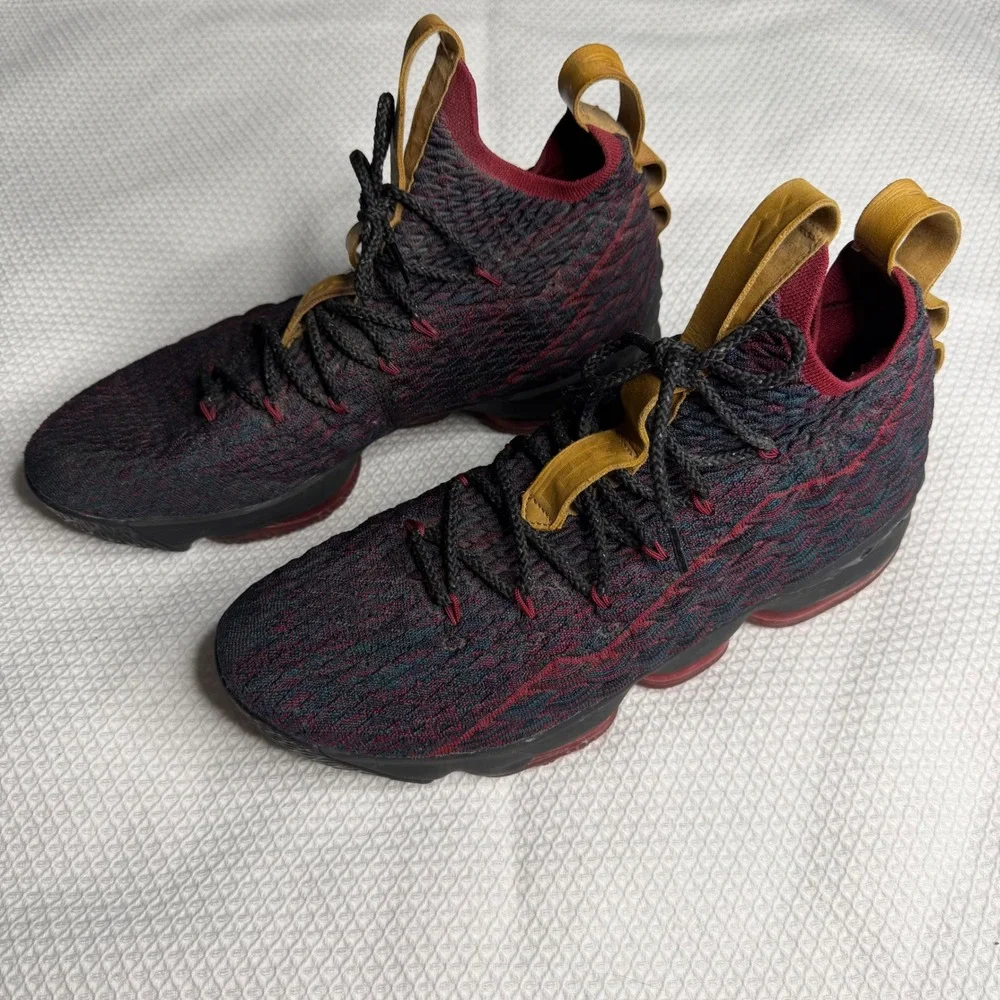 Nike LeBron 15 New Heights Dark Atomic Teal Team Red 897648-300 Mens 11.5